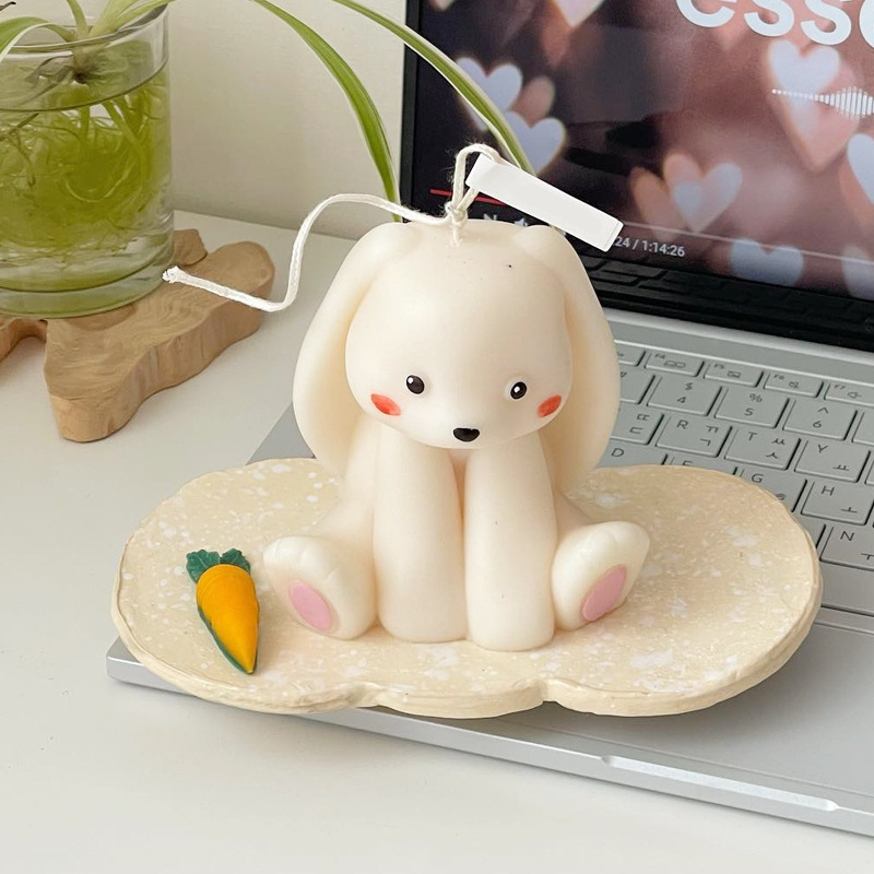 Candle Making Supplies Usa - Sitting Rabbit Silicone Candle Mold 3D